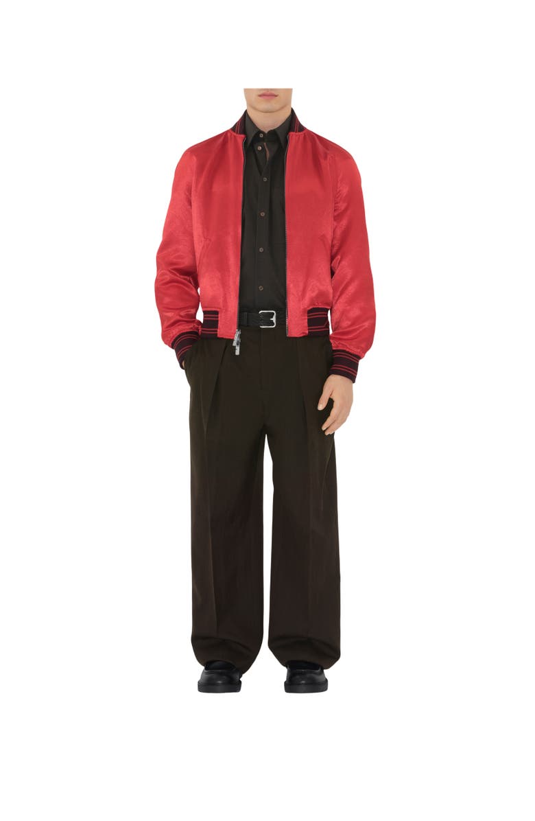 Burberry B Snake Satin Bomber Jacket, Alternate, color,