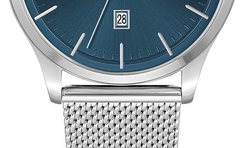 Hugo Boss Boss Reason Quartz Mesh Strap Watch, 43mm In Blue Sunray