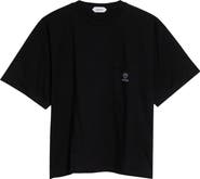 Versace Embroidered Cotton Jersey Pocket T-Shirt
