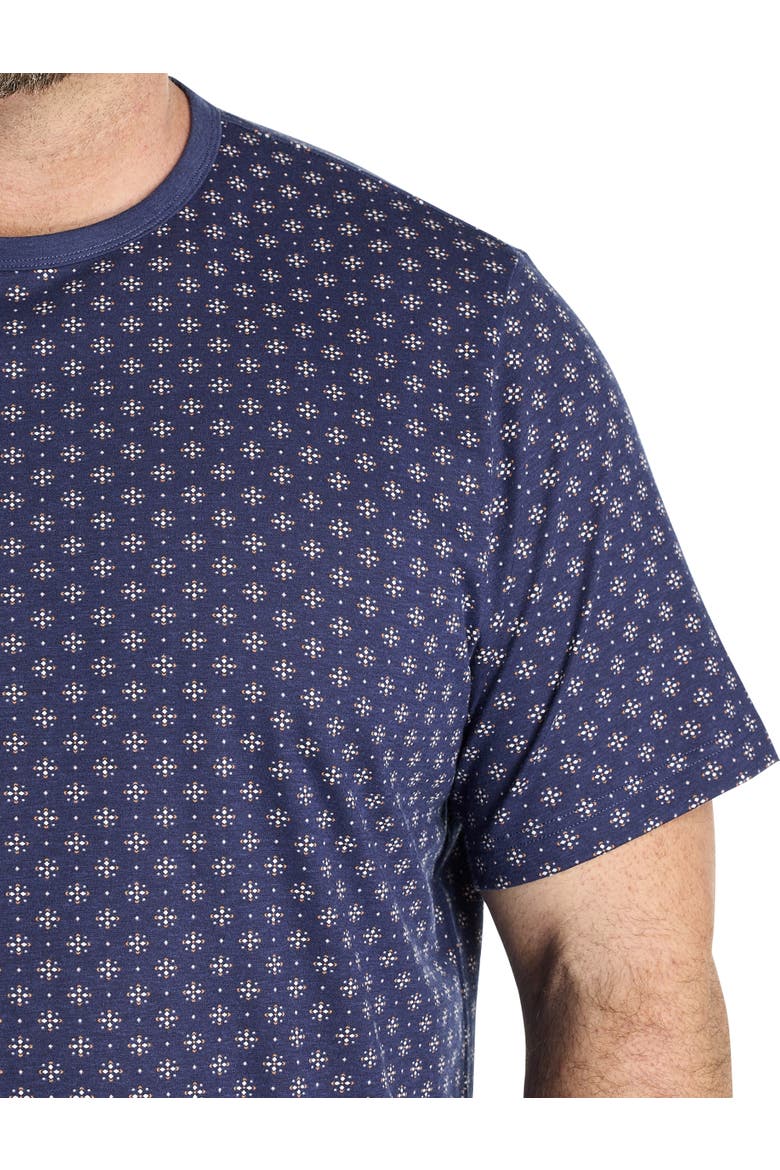 Big & Tall Moisture-Wicking Star Print T-Shirt, Alternate, color, PEACOAT