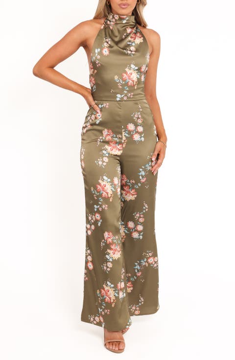 Holly Floral Print Halter Jumpsuit