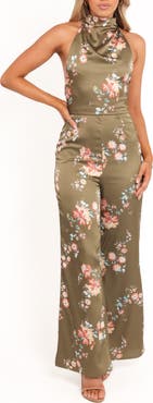 Petal & Pup Holly Floral Print Halter Jumpsuit