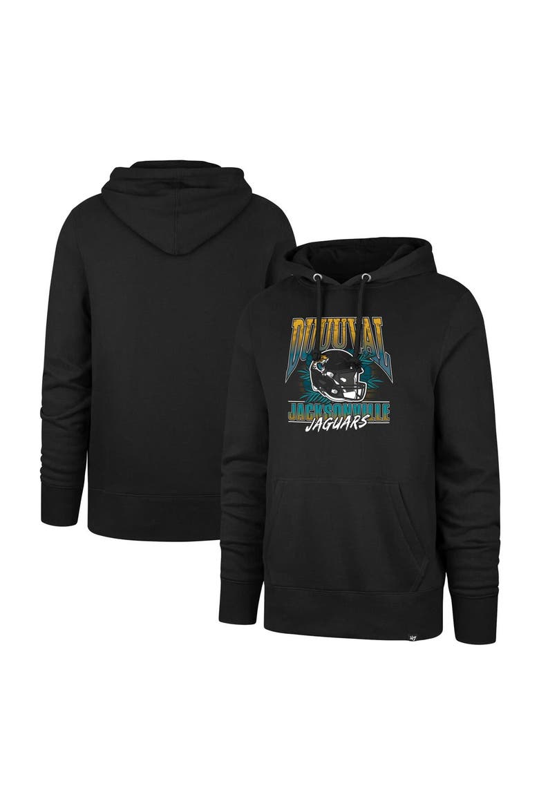 Men's '47 Black Jacksonville Jaguars Regional Headline Pullover Hoodie, Main, color, Black