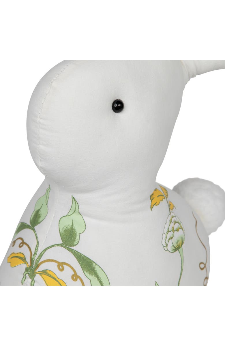 Northlight Plush Soft Floral Easter Rabbit Spring Decoration - 14", Alternate, color, White