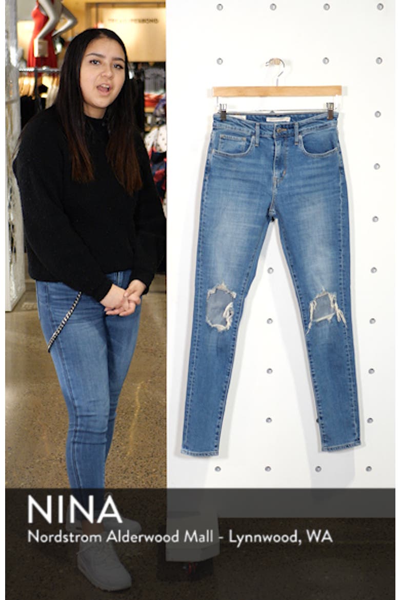 Levi's® 721 Ripped High Waist Skinny Jeans video
