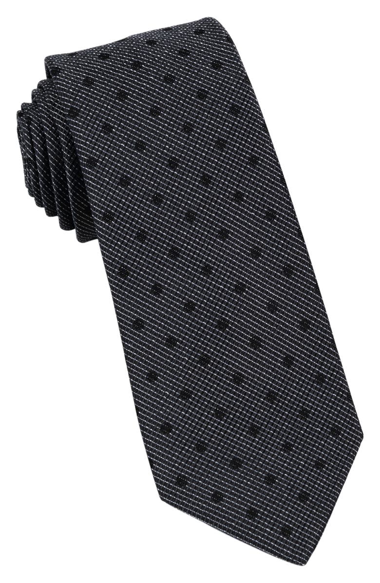W.R.K Dot Silk Tie, Main, color, Charcoal