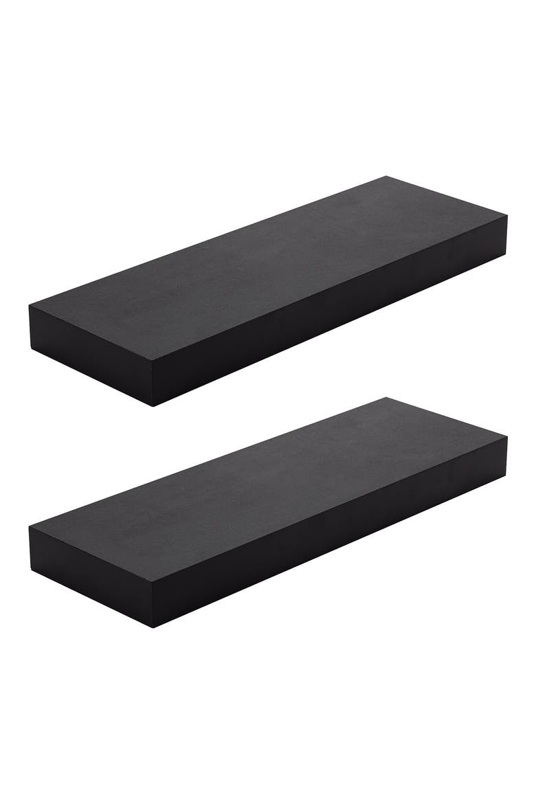 Floating Shelves - Set of 2, Main, color, BLACK