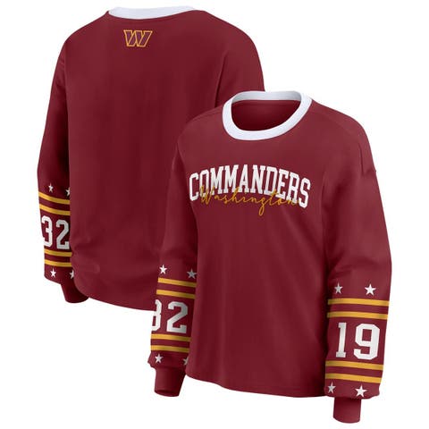 Women's WEAR by Erin Andrews  Burgundy Washington Commanders Sport Long-Sleeve T-Shirt