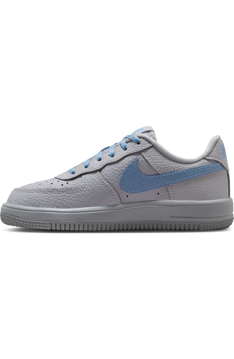 Nike Kids' Force 1 Low Basketball Sneaker, Alternate, color, Wolf Grey/ Work Blue