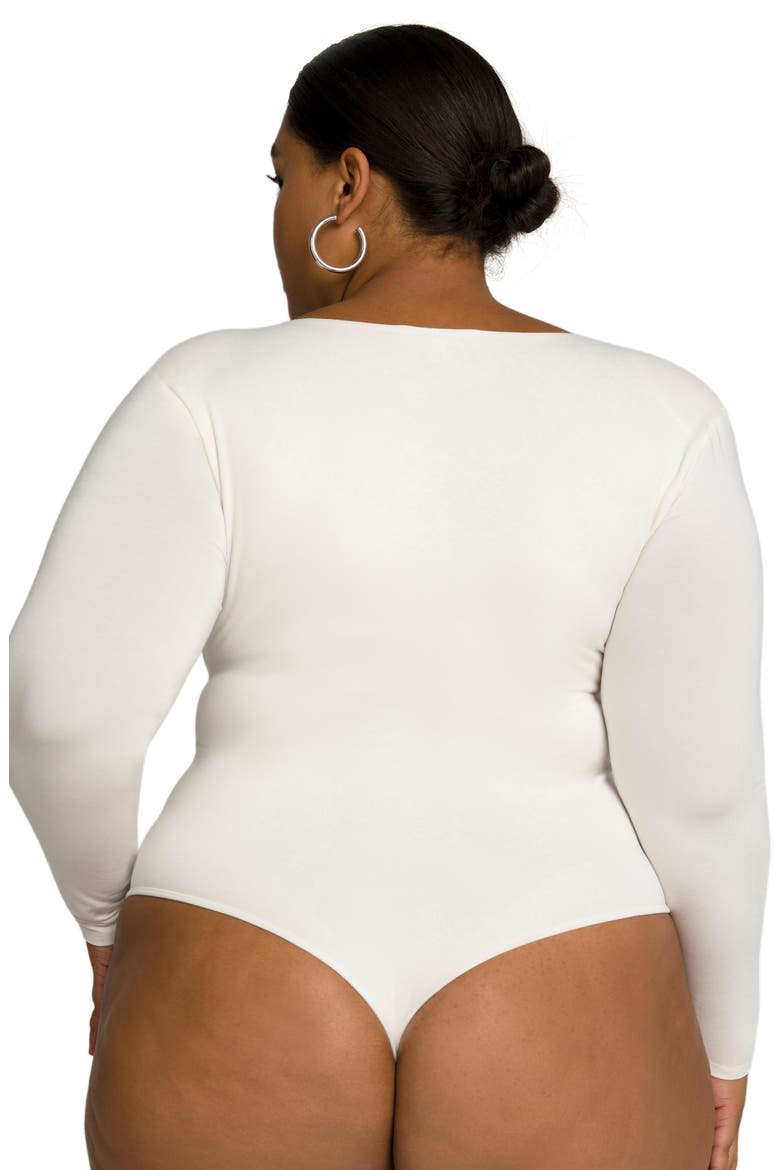 Good Body Power Shoulder Bodysuit, Alternate, color, IVORY001