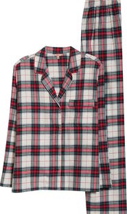 Eberjey Plaid Cotton Flannel Pajamas