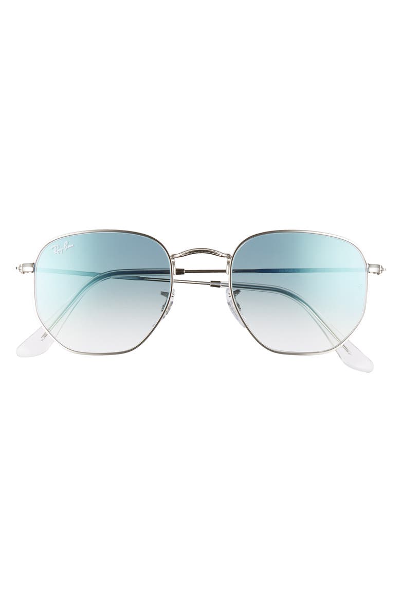 51mm Geometric Sunglasses, Alternate, color, SILVER/ BLUE GRADIENT