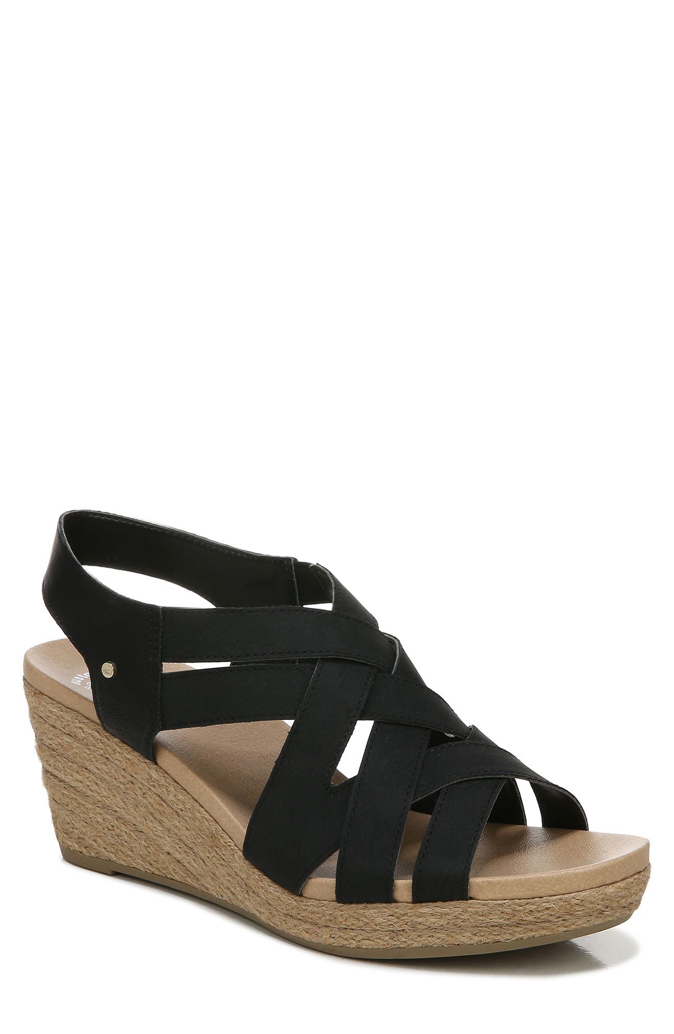 Dr. Scholl's Dr. Scholls Everlasting Leather Espadrille Wedge Sandal, Main, color, 