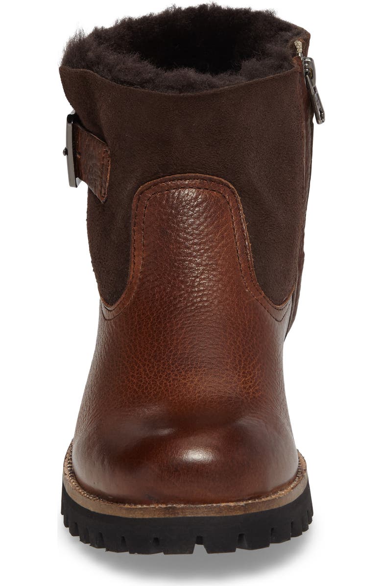 Blackstone OL06 Genuine Shearling Lined Bootie, Alternate, color, Brown Leather