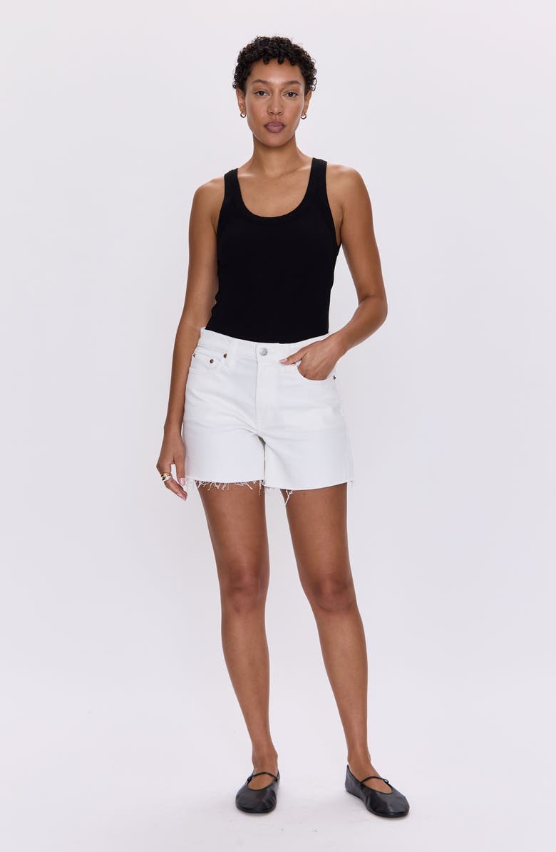 Pistola Kennedy Cutoff Denim Shorts, Alternate, color, Antique White