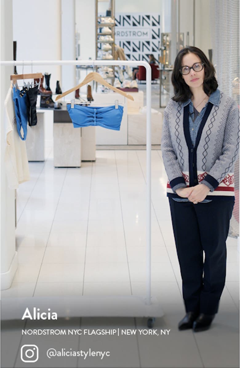 Megan Cutout Knotted Bandeau Bikini Top, sales video thumbnail