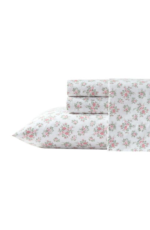 Leanna Rose 200 Thread Count Cotton Percale Sheet Set
