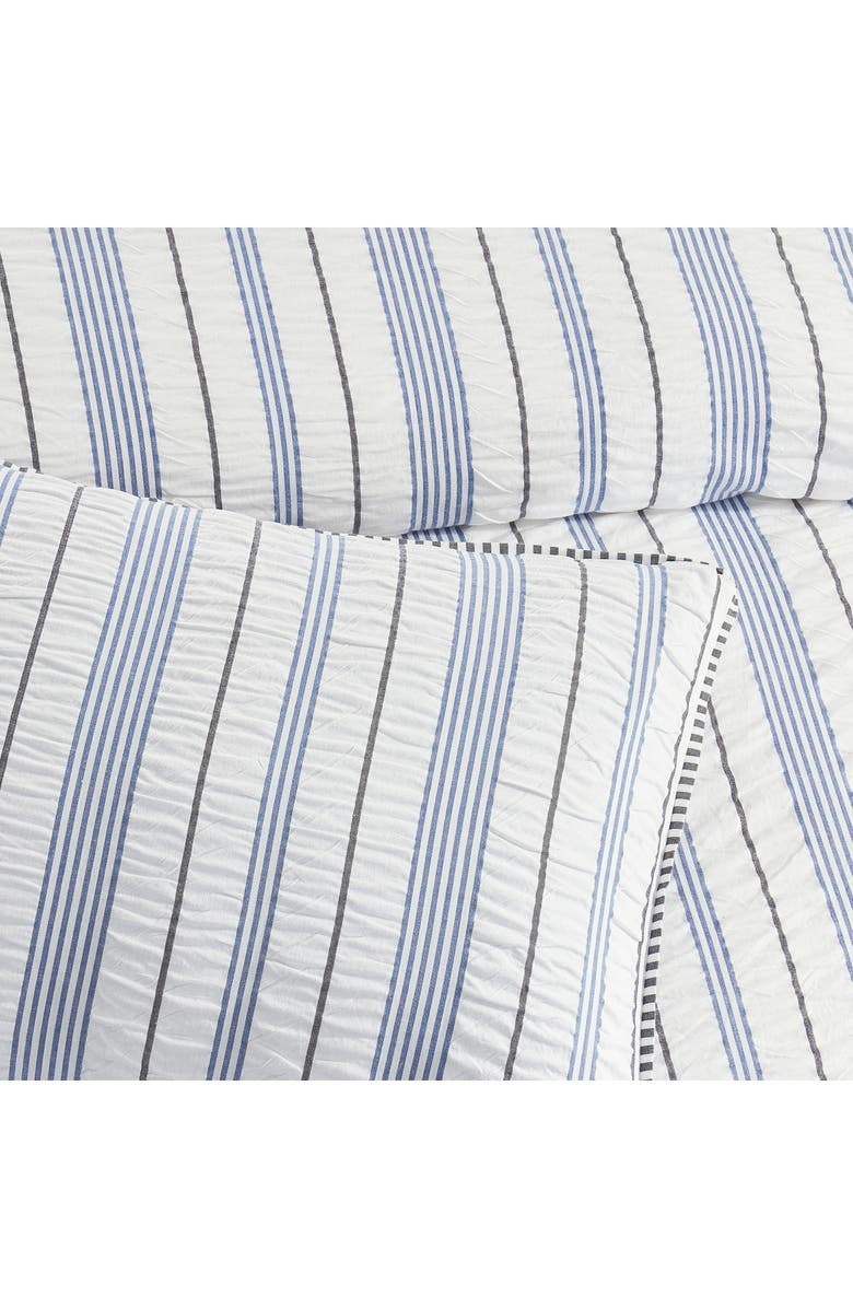 DKNY Seersucker Stripe Duvet Cover & Sham Set, Alternate, color,