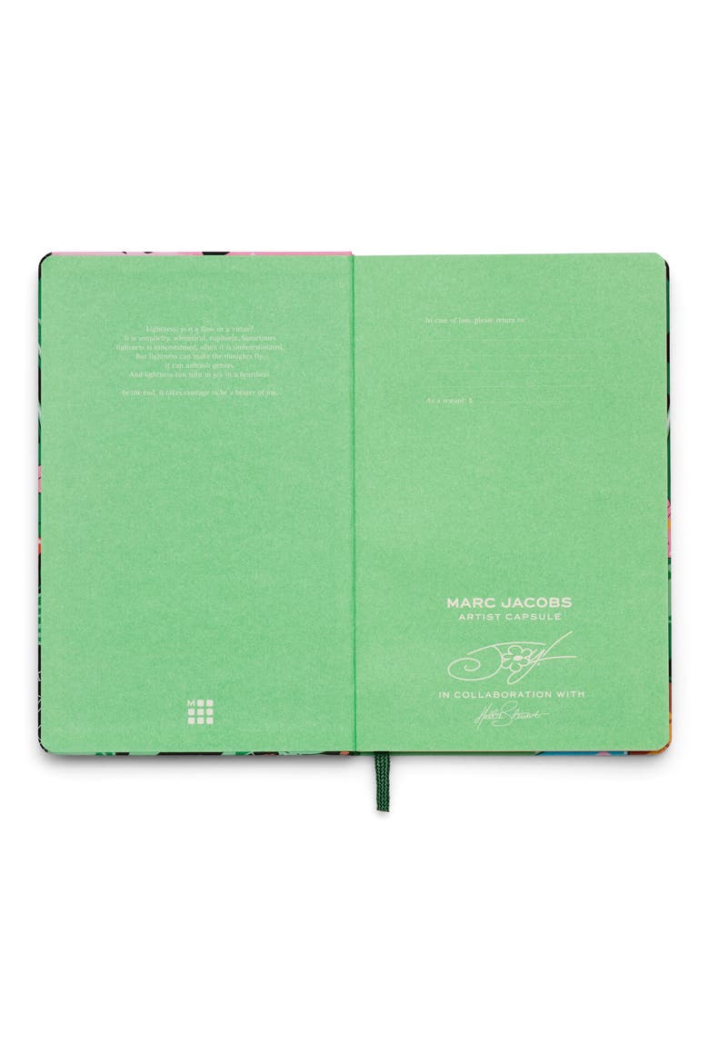 x Marc Jacobs Joy Large Hard Cover Ruled Notebook, Alternate, color, GREEN BUTTERFLIES