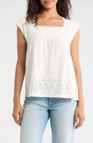 Lucky Brand Eyelet Lace Top