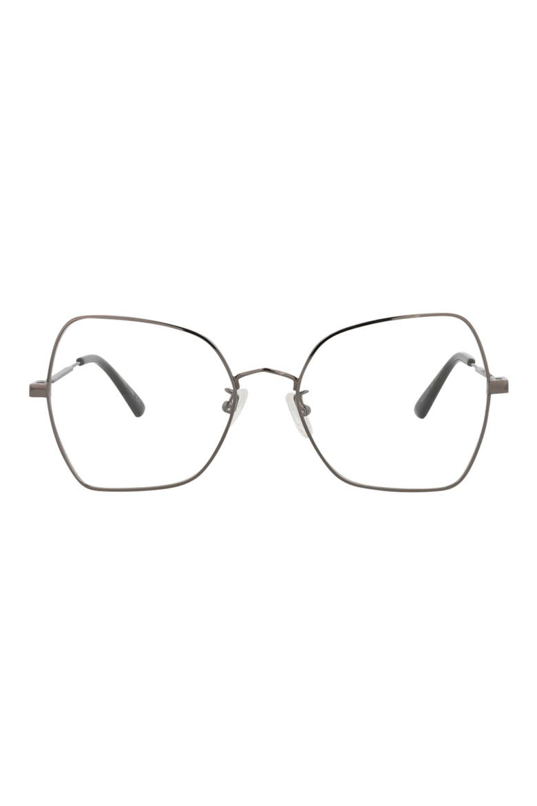 55mm Square Optical Glasses, Main, color, RUTHENIUM TRANSPARENT