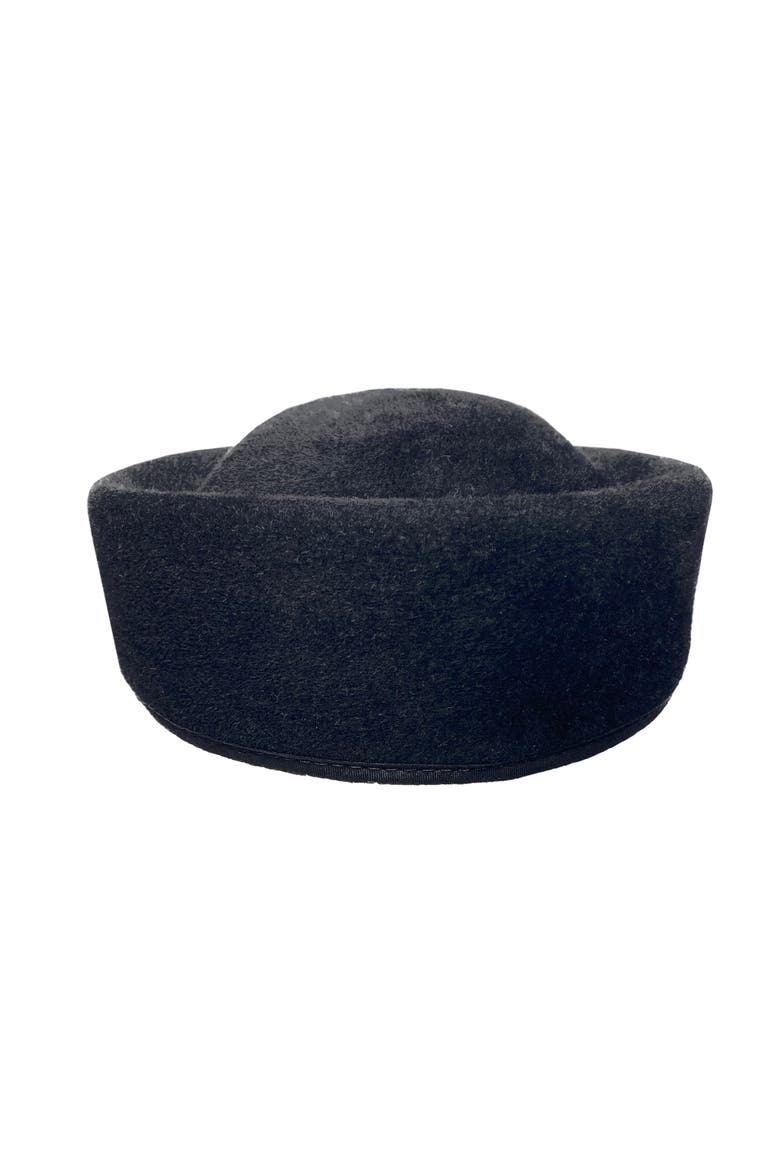 Kahon Pillbox Fascinator Hat, Main, color, Black