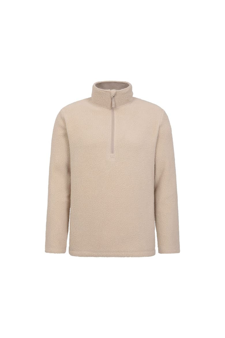 Ted Borg Half Zip Fleece Top, Main, color, Beige