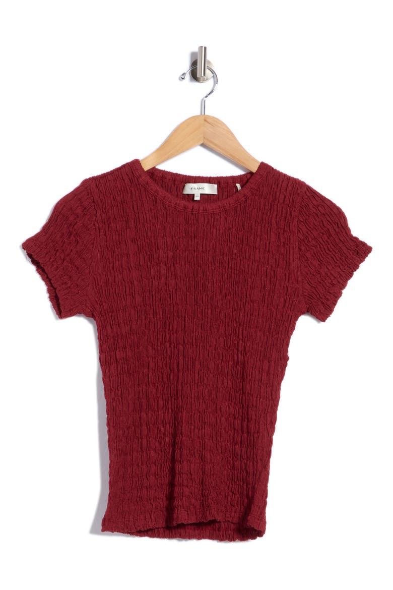 The Mesh Lace Baby Tee, Alternate, color, MAROON