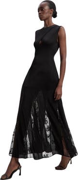 Karen Millen Slinky Lace Knit Maxi Dress