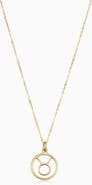 Oradina 14K Gold Zodiac Pendant Necklace