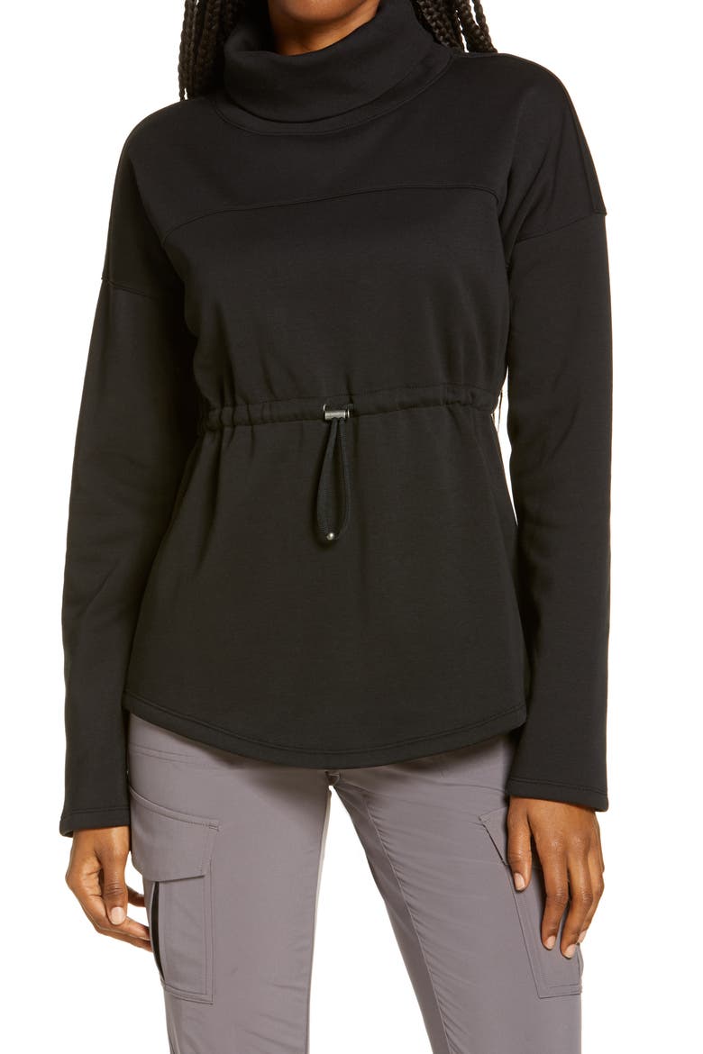 Women's Amazing Cinch Waist Pullover, Main, color, BLACK