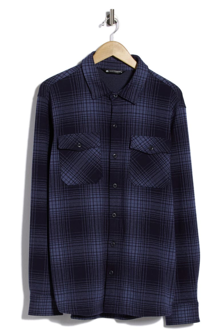 Sunset Season Plaid Shirt Jacket, Main, color, TOTAL ECLIPSE