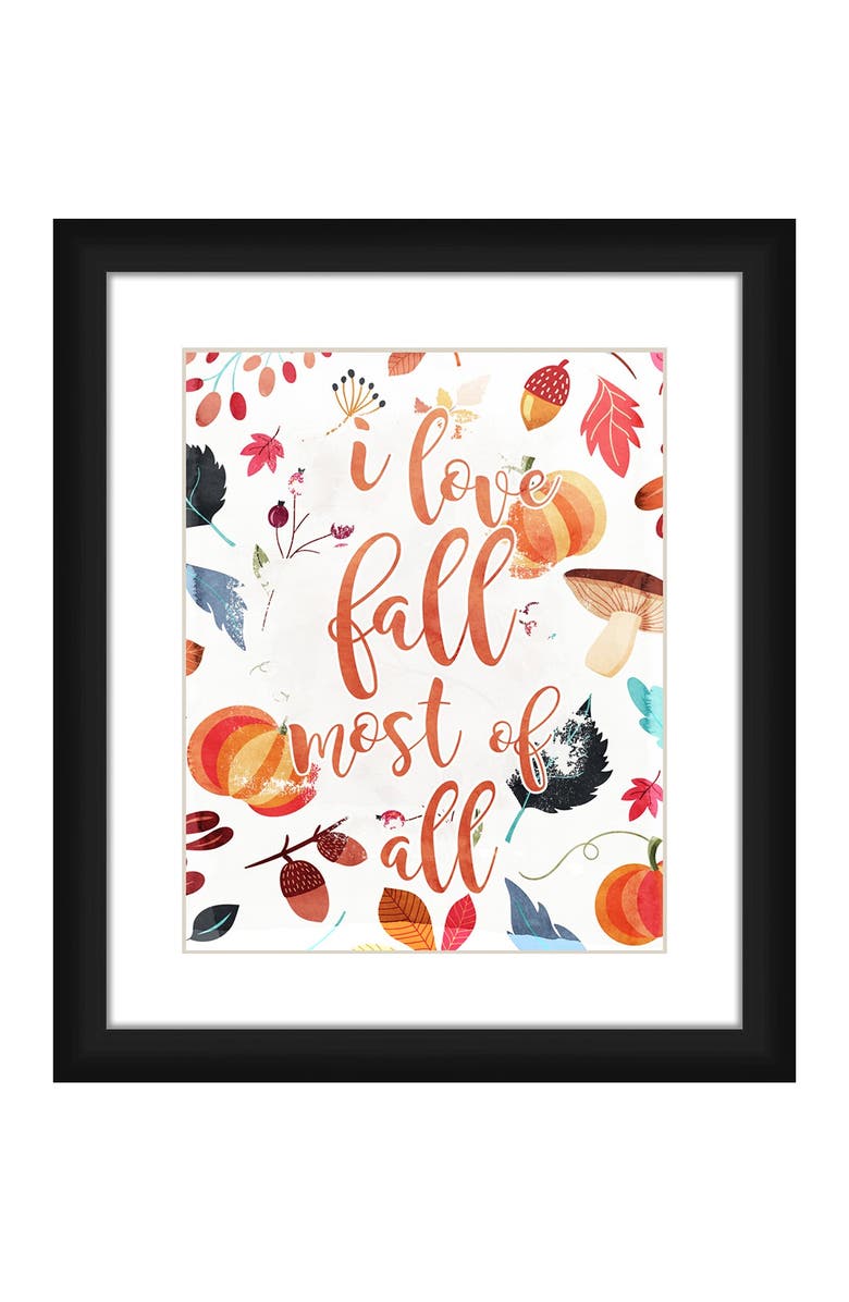 PTM IMAGES I Love Fall Framed Matted Giclee Print, Alternate, color,