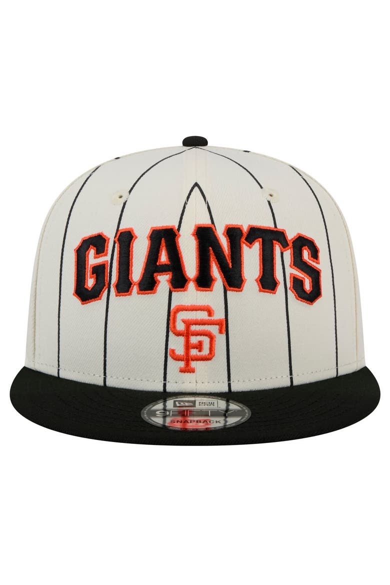 Men's New Era White San Francisco Giants Jersey Pinstripe 9FIFTY Snapback Hat, Alternate, color, Cream