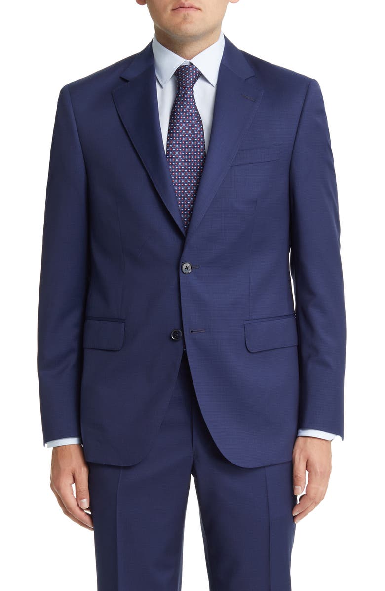Peter Millar Tailored Fit Wool Suit, Alternate, color, Blue