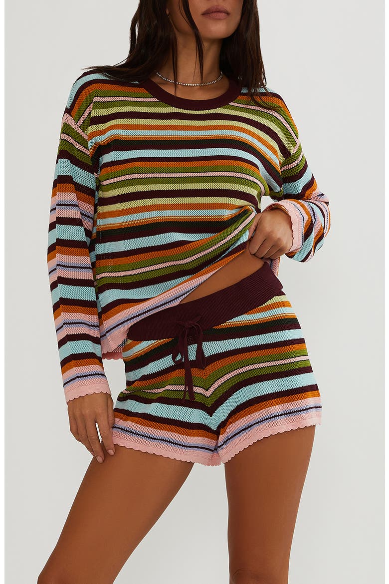 Balboa Stripe Shorts, Main, color, PARADISE STRIPE