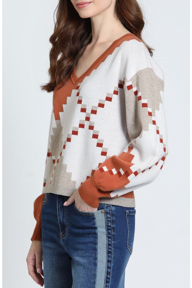 Canyon V-Neck Sweater, Alternate, color, CINNAMON SPICE