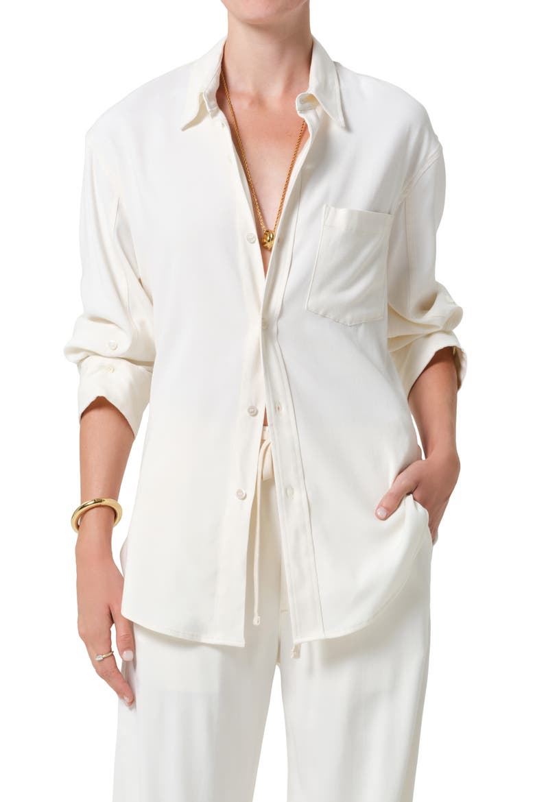 Kayla Oversize Button-Up Shirt, Main, color, MOONLIGHT