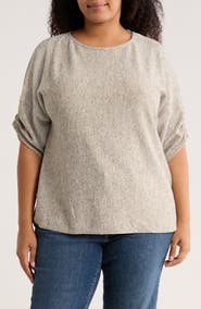 MAX STUDIO Cinched Sleeve Top
