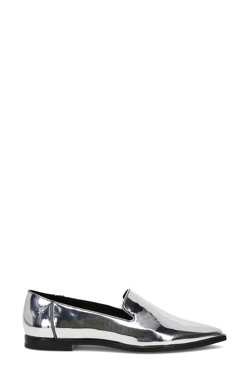 Frye Kenzie Venetian Pointed Toe Loafer In Silver