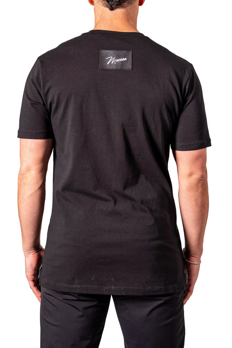 Logo Appliqué Graphic T-Shirt, Alternate, color, BLACK