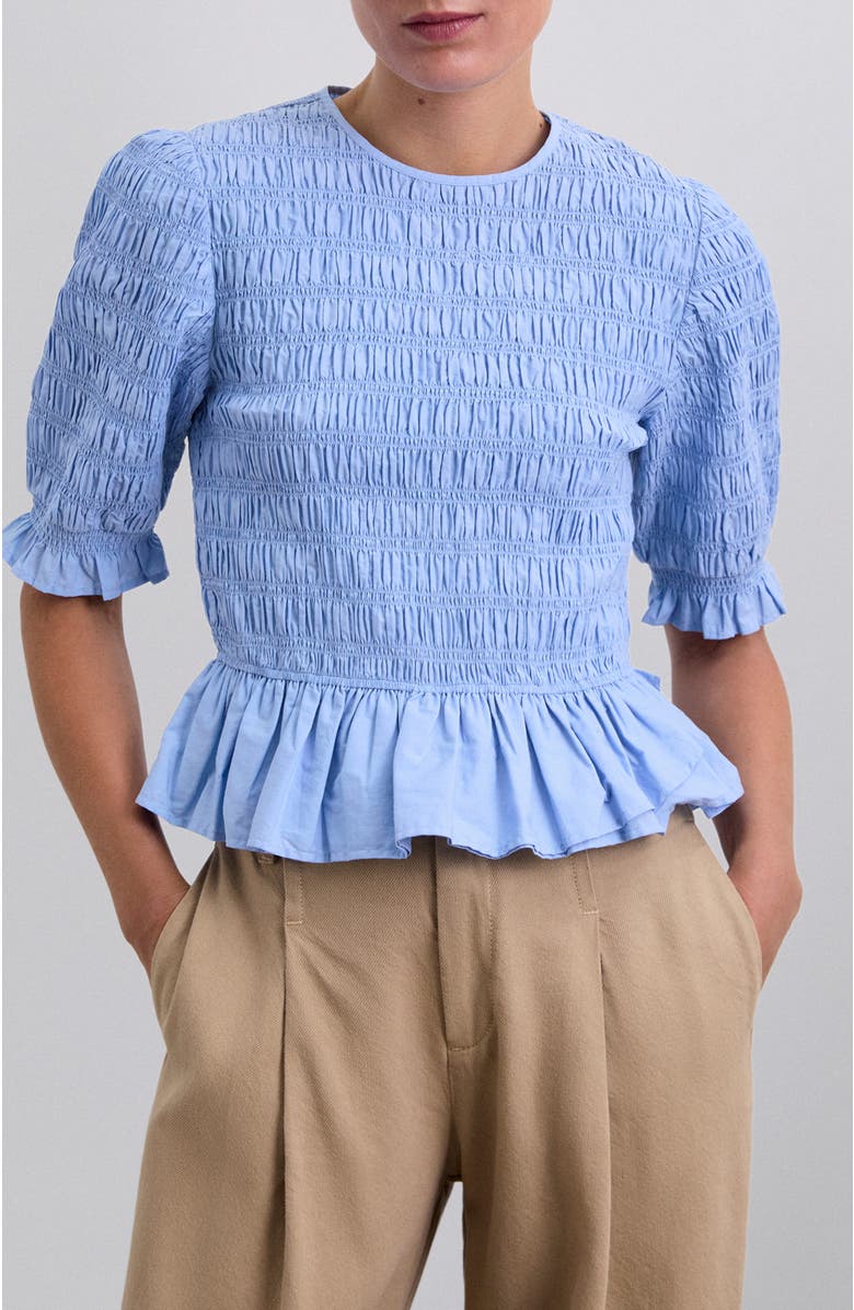 Scalpers Smock Sleeve Top, Main, color, Blue