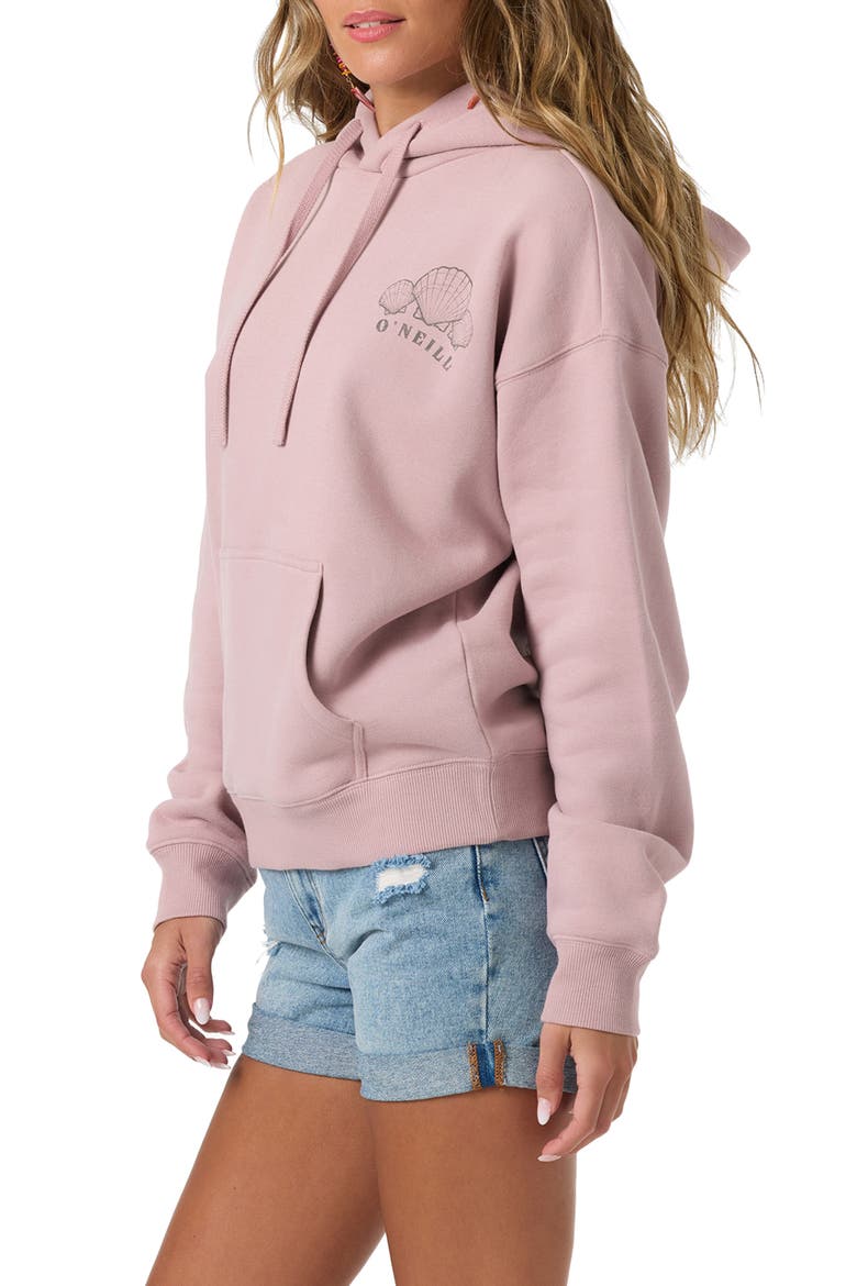 Sunshell Relaxed Fleece Graphic Hoodie, Alternate, color, ORCHID