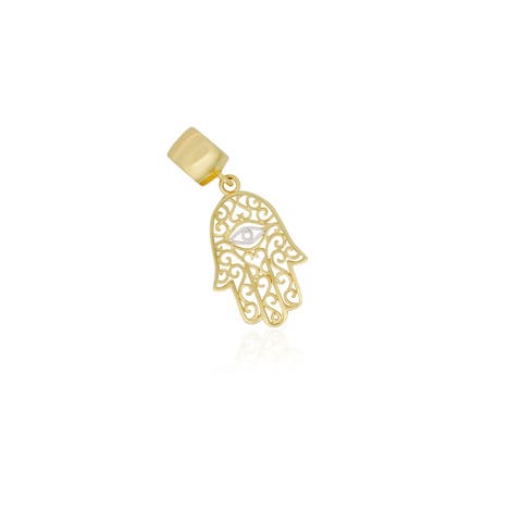 Gold Lace Hamsa Charm