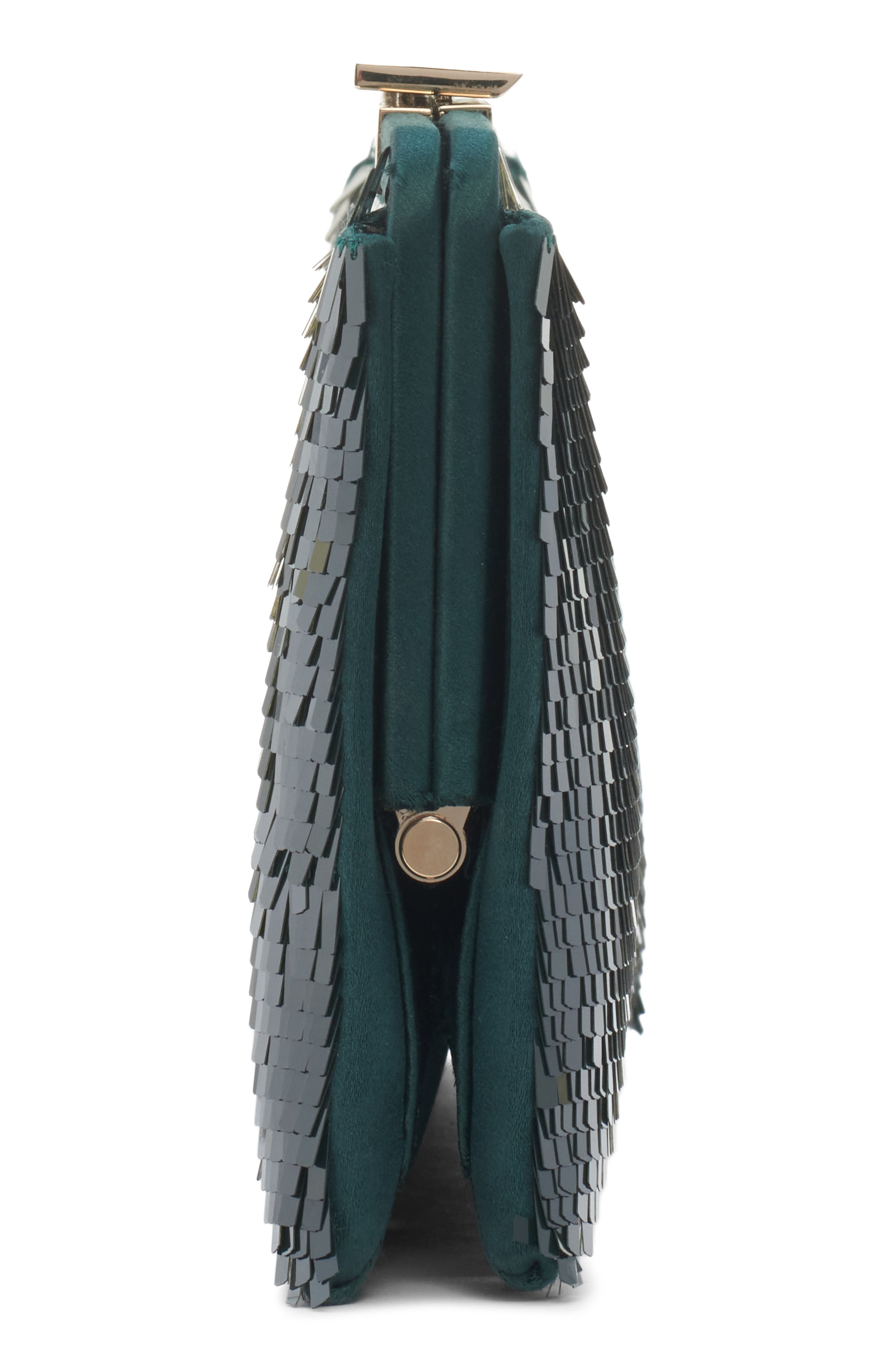 TOM FORD Patrick Paillette Clutch, Alternate, color, Forest