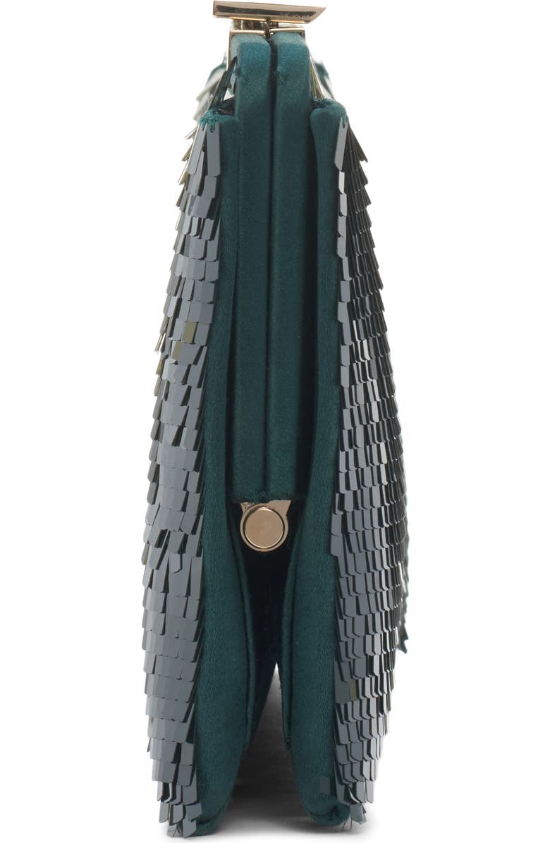 TOM FORD Patrick Paillette Clutch, Alternate, color, Forest