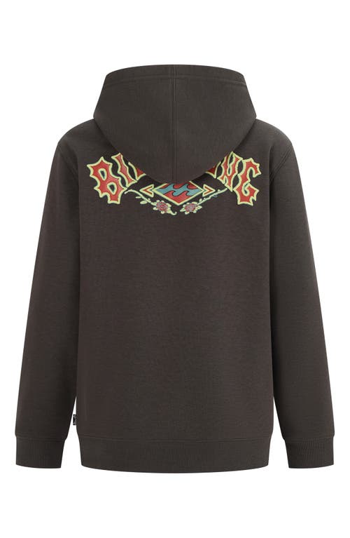 Billabong Kids' Rose Arch Graphic Hoodie In Black