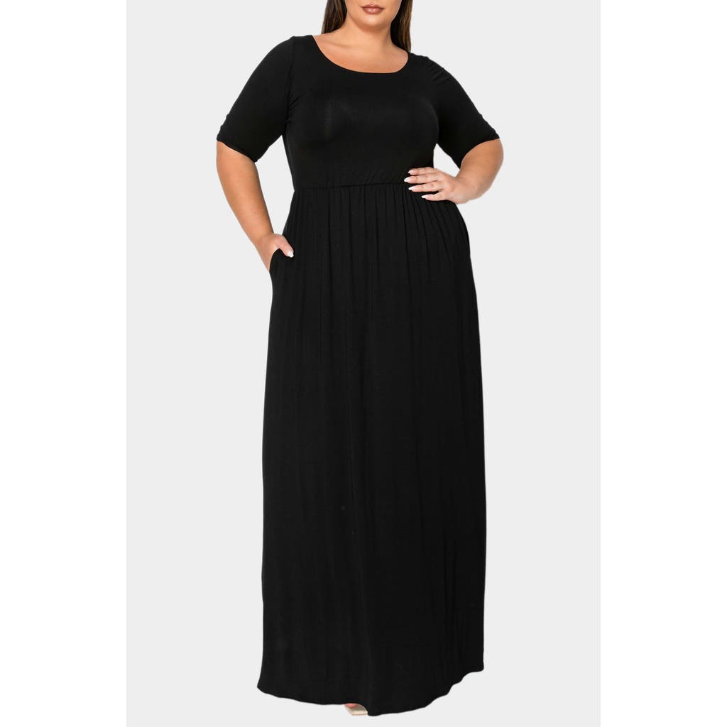L I V D Eva Jersey Maxi Dress In Black