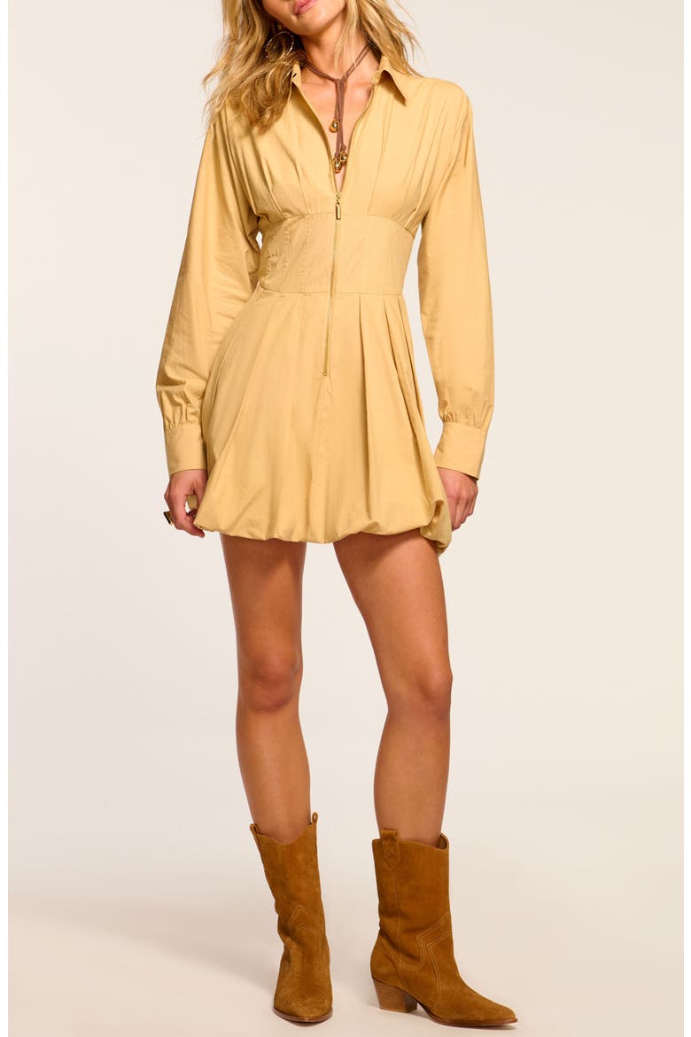 Naira Long Sleeve Shirtdress, Main, color, BURLAP