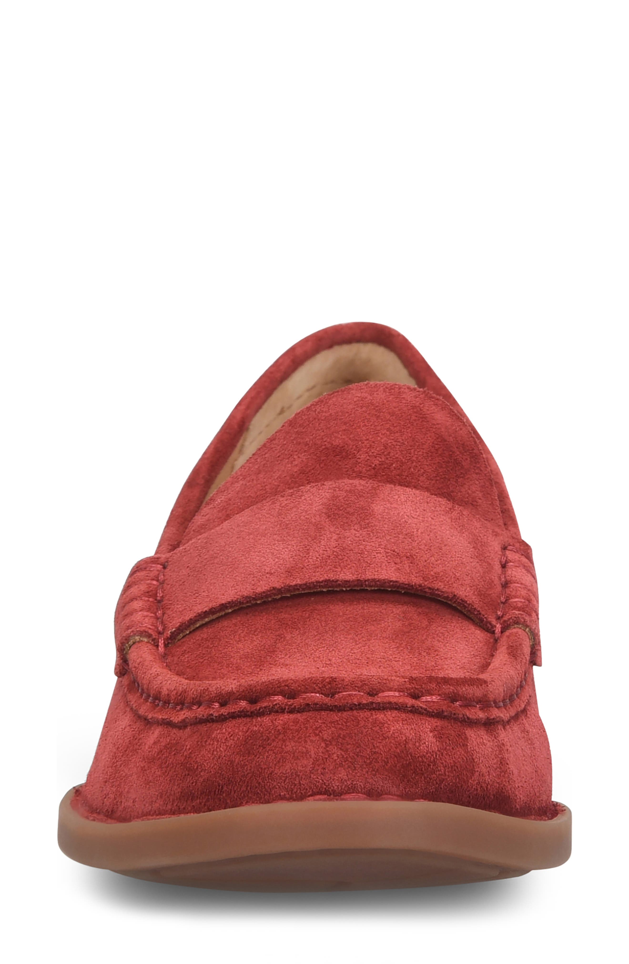 Marlina Loafer, Alternate, color, RED SUEDE